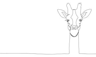 "One-Line Giraffe Sketch: A Minimalist Study of Graceful Animal Forms"