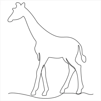 One-Line Giraffe Drawing: Learn to Draw Tall Animals with Easy Lines