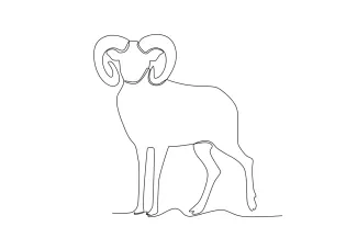 Sheep One-Line Sheep Drawing: Explore Farm Animal Shapes with Easy Art