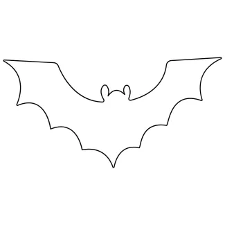 One Line Flying Bat Drawing: Practice Animal Art with Just One Line