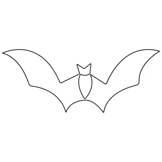 One Line Drawing of a Flying Bat: Fun and Easy Night Animal Art