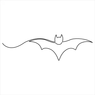 "One Line Bat Art: Capturing Energy and Movement with Minimalist Techniques"