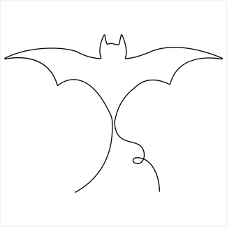 Bat "Minimalist Horse Drawing: Expressing Power and Motion in One Continuous Line"