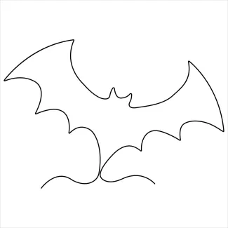 "Continuous Line Bat Drawing: Expressing Flight and Mystery with One Line Techniques"