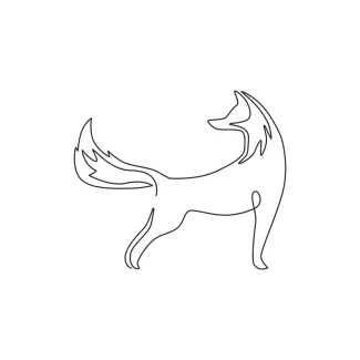 One-Line Drawing of a Fox: Quick and Clever Animal Art