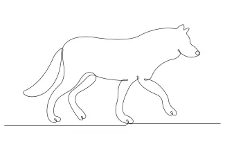 Wolf Easy One Line Wolf Drawing: Forest Animal Practice for All Ages