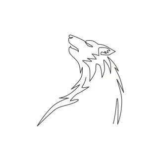 Drawing Wolves with One Line: Simple Practice for Learning Animal Shapes