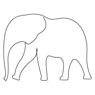 Easy One-Line Wild Elephant Drawing: Build Skills Through Simple Animal Shapes