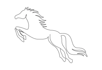 "Minimalist Horse Illustration: Capturing a Powerful and Majestic Animal in One Line Art"