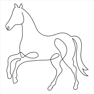 Horse Learn to Draw a Horse in One Line: Easy Art for All Skill Levels