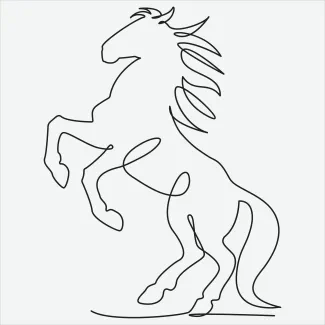 Horse One Line Drawing of a Horse: Fun and Easy Art for Learning Anatomy