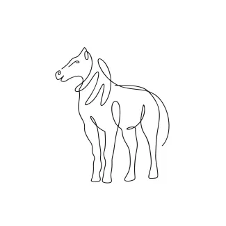 "One Line Horse Art: Capturing Grace and Power with Minimalist Techniques"