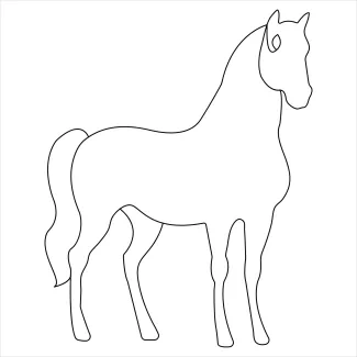 Horse "One Line Horse Drawing: Expressing Strength and Elegance with Minimalist Art"