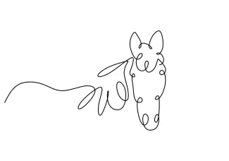 Horse Learn to Draw a Horse Using One Line: Easy and Engaging for Beginners