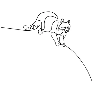 Raccoon Simple One Line Raccoon Art: Fun Drawing Activity for Animal Lovers