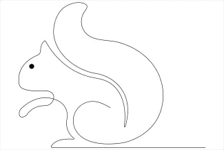 Squirrel "Continuous Line Squirrel Sketch: Perfecting Minimalist Rodent Art for All Skill Levels"