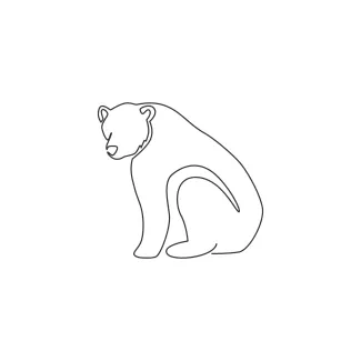 Grizzly Bear Grizzly Bear in One Line: Draw Strong Animal Forms with Simple Line Art