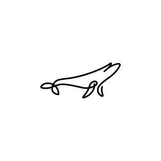 Blue Whale Blue Whale One Line Drawing: Learn to Draw the Largest Animal Simply