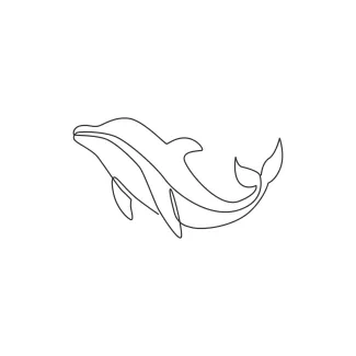 Dolphin Dolphin One Line Art: Easy Way to Sketch a Smart Sea Creature