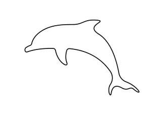 "Minimalist Dolphin Sketch: Expressing Fluidity and Strength with One Line Art"