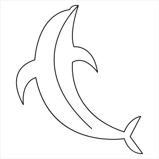 "Continuous Line Dolphin Illustration: Depicting Energy and Motion with One Line Art"