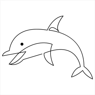 "Minimalist Dolphin Drawing: Capturing Elegance and Energy in One Line Art"