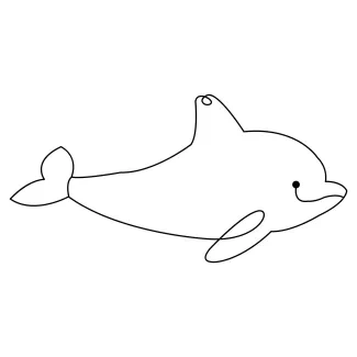 Dolphin One Line Study: Friendly Sea Life for Beginner Artists