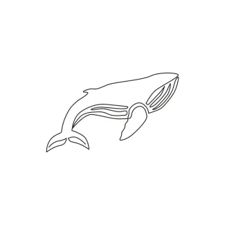 Big Whale Big Whale One Line Art: Learn Sea Animal Shapes with Confidence