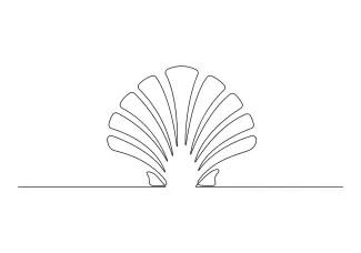 Open oyster shell seashell Easy One-Line Oyster Shell Drawing for Exploring Inside-Outside Shapes
