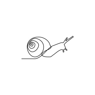 Snail Draw a Snail in One Line: A Calming Exercise for Focused Line Drawing