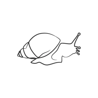 Snail Build Drawing Focus with Easy One-Line Snail Art