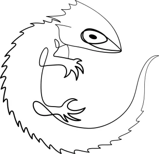 Exotic Lizard One Line Lizard Sketch: Draw Expressive Animals Using Simple and Continuous Line Art
