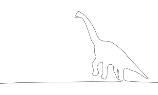 Dinosaur Brachiosaurus One Line Brachiosaurus Drawing: Simple Dinosaur Art to Practice Proportions