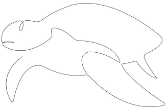 Sea turtle One Line Sea Turtle Drawing Guide: Fun Ocean Sketches for Young Artists