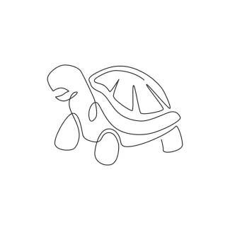 Big tortoise Big Tortoise One Line Drawing for Learning Shape and Proportion